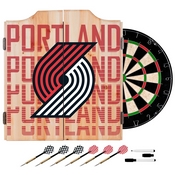 NBA Dart Cabinet Set with Darts and Board - City - Portland Trailblazers, NBA7010-PTB3