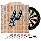 NBA Dart Cabinet Set with Darts and Board - City - San Antonio Spurs, NBA7010-SS3