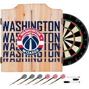 NBA Dart Cabinet Set with Darts and Board - City - Washington Wizards, NBA7010-WW3
