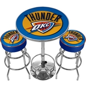 Ultimate NBA Oklahoma City Thunder Gameroom Combo-2 Bar Stools & Table, NBA9800-Thunder