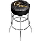 NHL Chrome Bar Stool with Swivel - Watermark - Boston Bruins, NHL1000-BB-WM