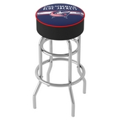 NHL Chrome Bar Stool with Swivel - Columbus Blue Jackets, NHL1000-CBJ2