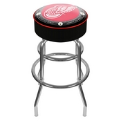 Throwback Detroit Redwings Padded Bar Stool, NHL1000-DRV