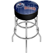 NHL Chrome Bar Stool with Swivel - Watermark - Edmonton Oilers, NHL1000-EO-WM