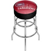 NHL Chrome Bar Stool with Swivel - Watermark - Montreal Canadiens, NHL1000-MC-WM