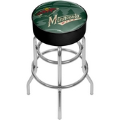 NHL Chrome Bar Stool with Swivel - Watermark - Minnesota Wild, NHL1000-MW-WM