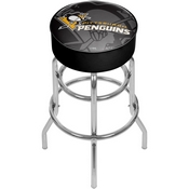 NHL Chrome Bar Stool with Swivel - Watermark - Pittsburgh Penguins, NHL1000-PP-WM
