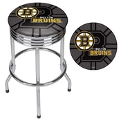 NHL Chrome Ribbed Bar Stool - Boston Bruins, NHL1005-BB
