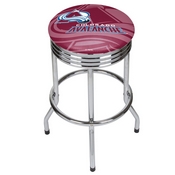 NHL Chrome Ribbed Bar Stool - Colorado Avalanche, NHL1005-CA