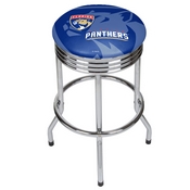 NHL Chrome Ribbed Bar Stool - Florida Panthers, NHL1005-FP