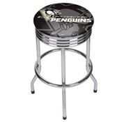 NHL Chrome Ribbed Bar Stool - Pittsburgh Penguins, NHL1005-PP