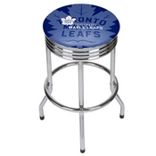 NHL Chrome Ribbed Bar Stool - Toronto Maple Leafs, NHL1005-TML