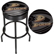 NHL Black Ribbed Bar Stool - Anaheim Ducks, NHL1006-AD