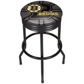 NHL Black Ribbed Bar Stool - Boston Bruins, NHL1006-BB