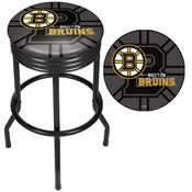 NHL Black Ribbed Bar Stool - Boston Bruins, NHL1006-BB