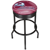 NHL Black Ribbed Bar Stool - Colorado Avalanche, NHL1006-CA