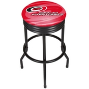 NHL Black Ribbed Bar Stool - Carolina Hurricanes, NHL1006-CH