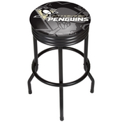 NHL Black Ribbed Bar Stool - Pittsburgh Penguins, NHL1006-PP