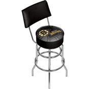 NHL Swivel Bar Stool with Back - Watermark - Boston Bruins, NHL1100-BB-WM