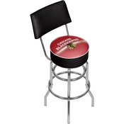 NHL Swivel Bar Stool with Back -Chicago Blackhawks, NHL1100-CBH2