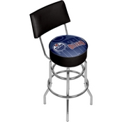 NHL Swivel Bar Stool with Back - Watermark - Edmonton Oilers, NHL1100-EO-WM
