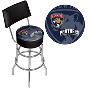 NHL Swivel Bar Stool with Back - Watermark - Florida Panthers, NHL1100-FP-WM