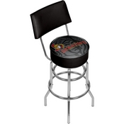 NHL Swivel Bar Stool with Back - Watermark - Ottawa Senators, NHL1100-OW-WM