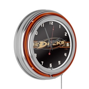 NHL Chrome Double Rung Neon Clock - Anaheim Ducks, NHL1400-AD2