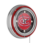 Vintage Montreal Canadiens Neon Clock - 14 inch Diameter, NHL1400-MCV