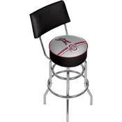 Ohio State Shadow Brutus Padded Bar Stool with Back, OSU1100-STRIPE