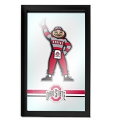 Ohio State Stripe Brutus Framed Logo Mirror, OSU1500-STRIPE