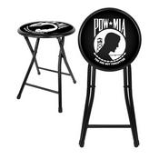 POW 18 Inch Cushioned Folding Stool - Black, POW1800