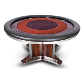 Deluxe Executive Round Poker Table Customizable, AGS-020 Deluxe Executive Round Poker Table Customizable, AGS-020
