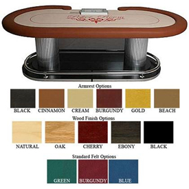 Casino Style Texas Hold'em Poker Table - FULLY CUSTOMIZABLE, CPTMET