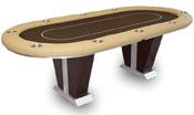 Ferrari Hold'em Poker Table with Stainless Steel Pedestal Base, PM-FERRARI1