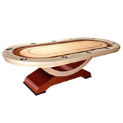 The Elite Texas Hold'em Table with Modern Bowed Legs and Removable Armrest, PM-ELITE1