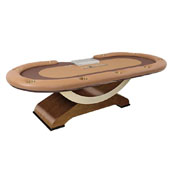 The Elite Texas Hold'em Table with Modern Bowed Legs and Removable Armrest, PM-ELITE1