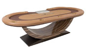 Halo Hold'em Poker Table with Modern Bowed Legs, PM-HALO1