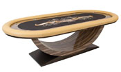 Halo Hold'em Poker Table with Modern Bowed Legs, PM-HALO1