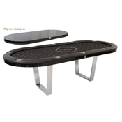 Double Agent Hold'em Poker Table with Premium Chromed Legs, PM-DOUBLEA1