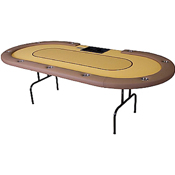 Home Style Texas Hold'em Poker Table - With Dealer Spot Chip Tray - CUSTOMIZABLE, AGS-PT9S