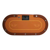 Home Style Texas Hold'em Poker Table - With Dealer Spot Chip Tray - CUSTOMIZABLE, AGS-PT9S
